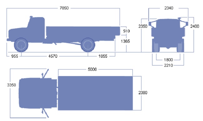​​газ-3307: технические характеристики, вес и размер, ттх двигателя