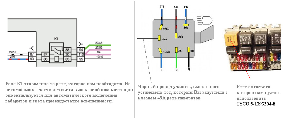 Схема подключения поворотников на приоре