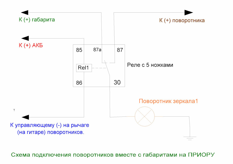 Реле поворотов гранта схема