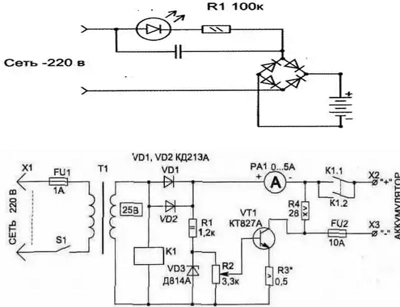 Схема зарядного устройства электроника для автомобильного аккумулятора - авто брянск