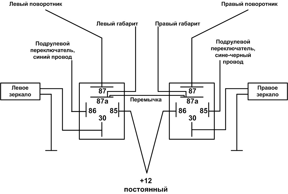 Схема подключения американок ваз 2114 через реле